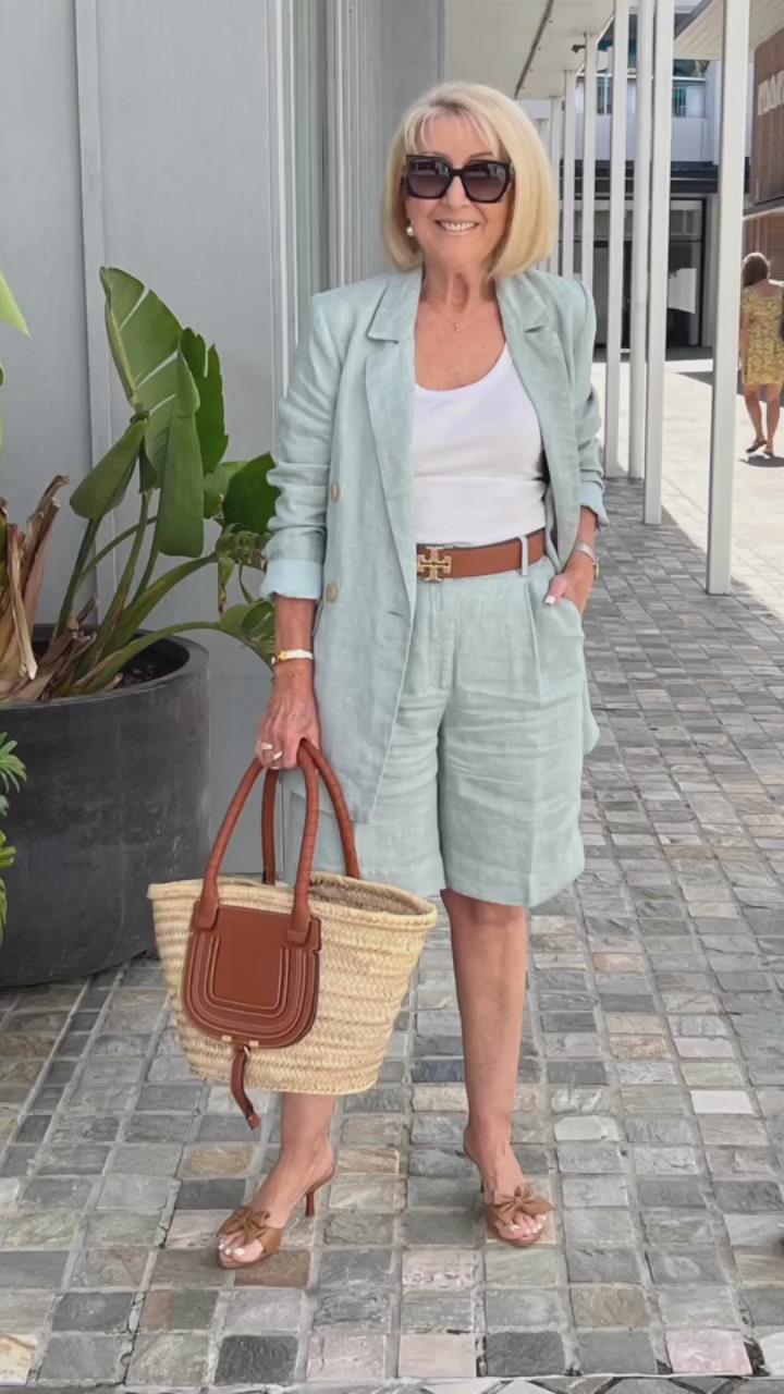 Elegant Suit Shorts Two-Piece Set