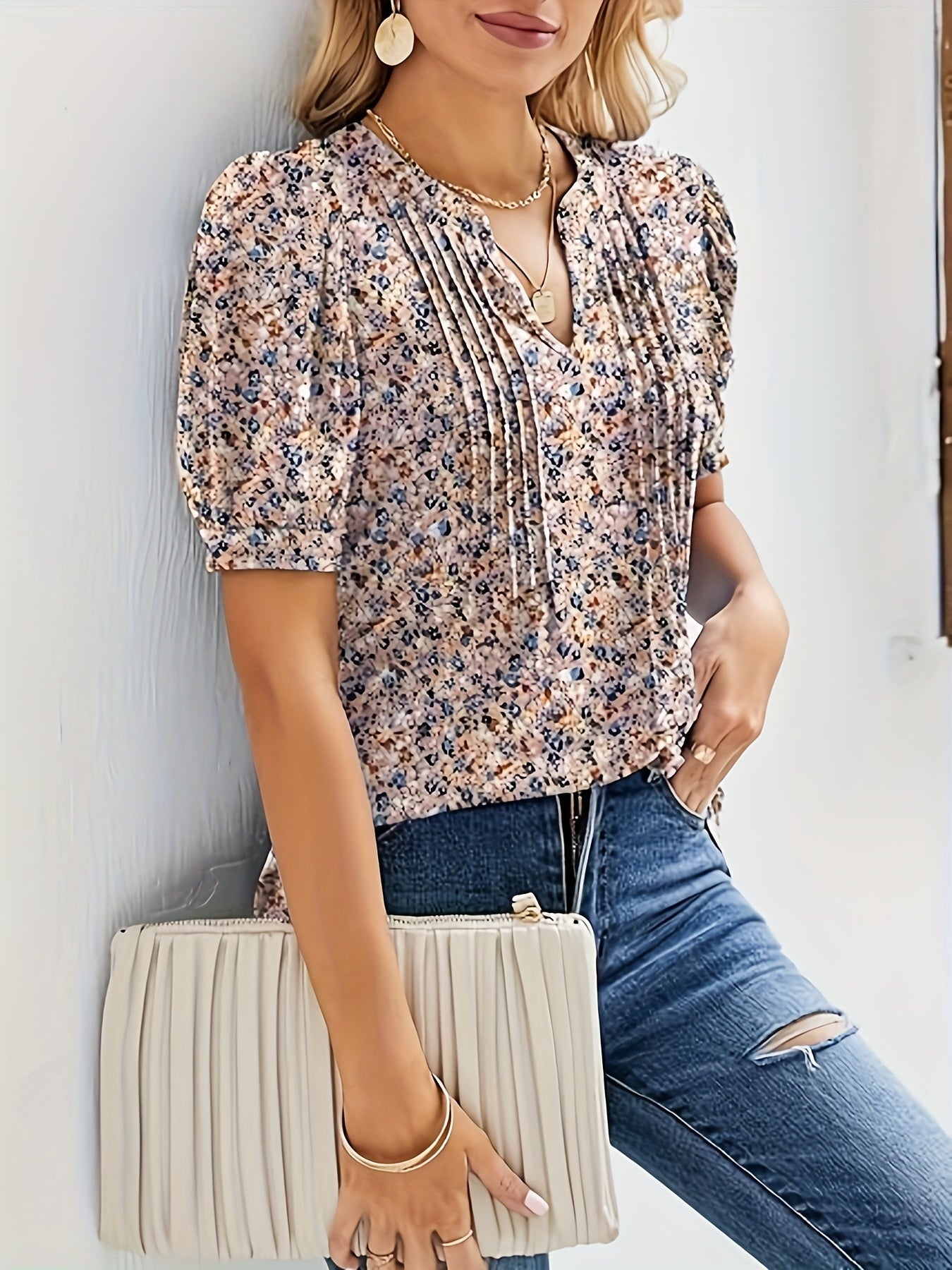 Breathable Short Sleeve Blouse