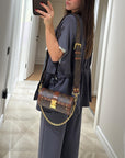 Chic Top and Pants Outfit with Stretch Waist