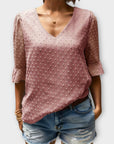 Blouse with Deep Neckline – Soft-Touch Statement Piece for Elegant Evenings or Weekend Styling