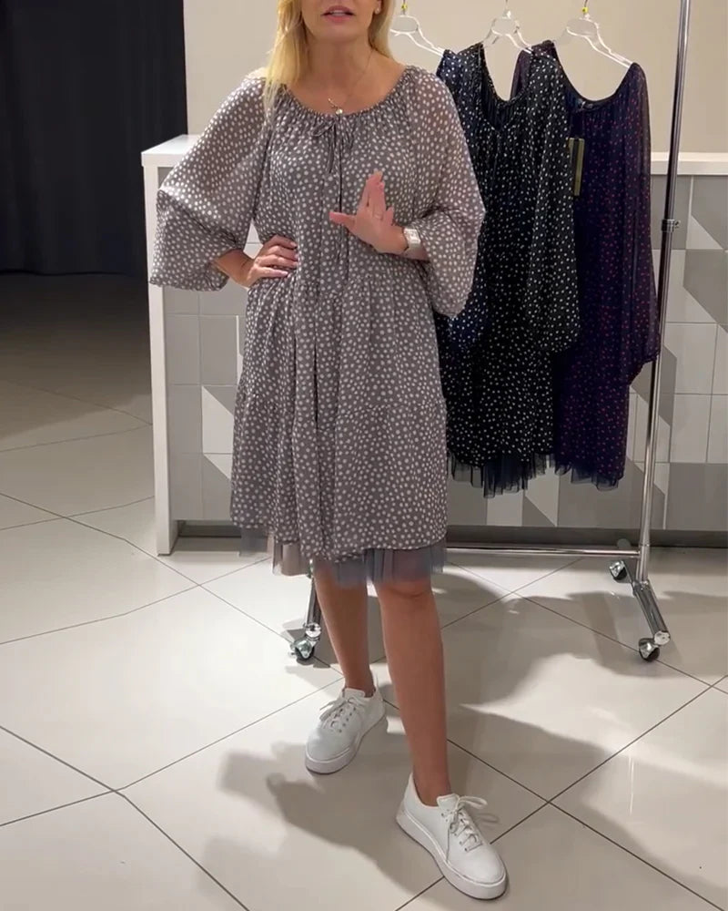 Casual Polka Dot Print Dress