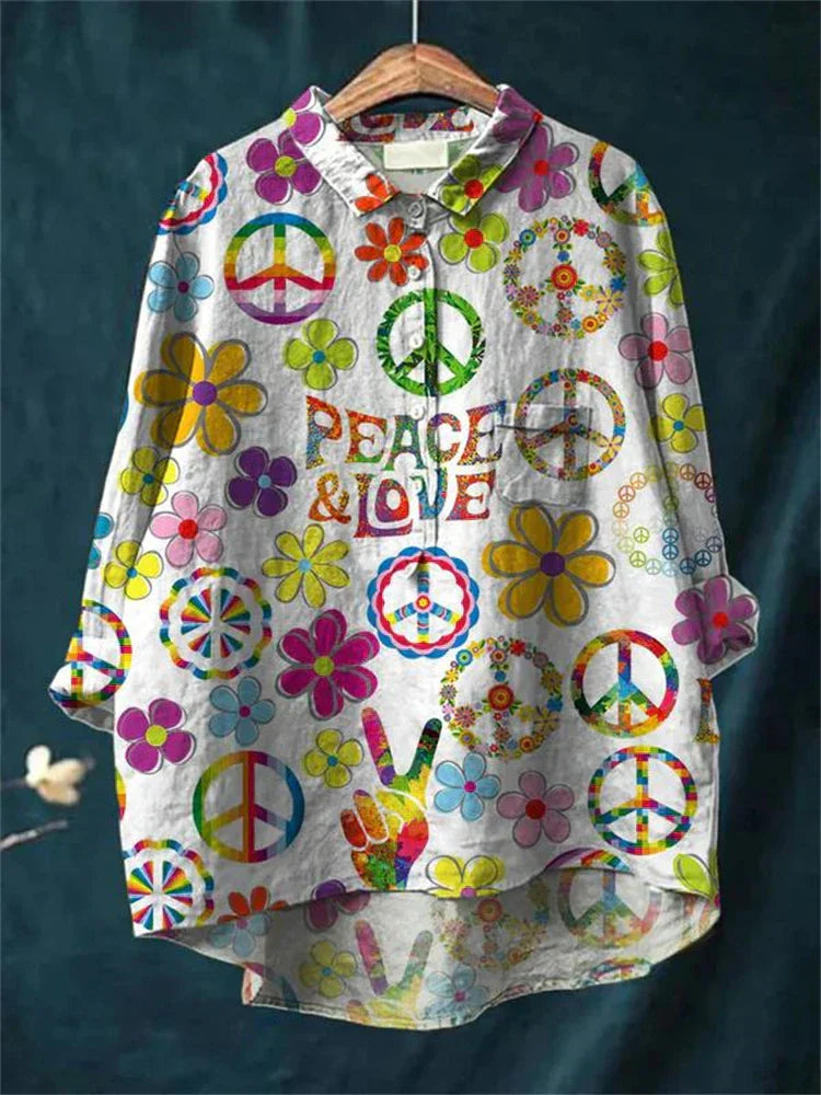 Peace Art Shirt with Hippie Vibe