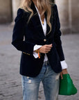 Elegant Velvet Blazer Jacket for Women