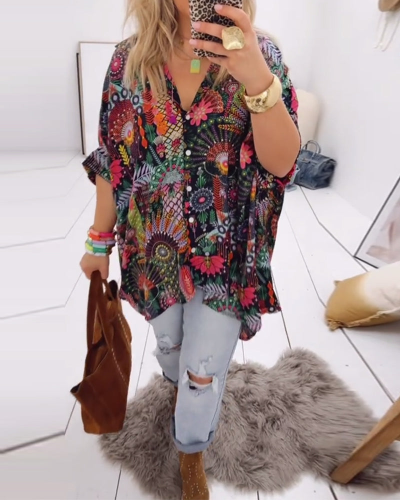 Loose Fashion Printed Top
