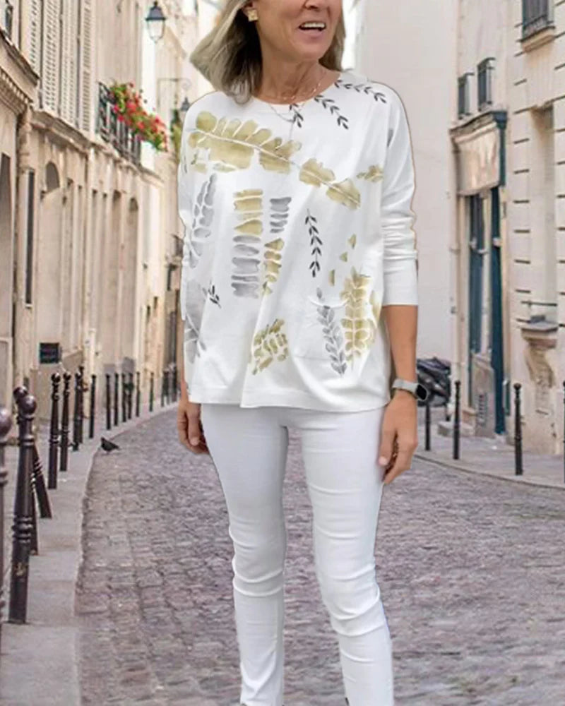 Round Neck Long Sleeve Top