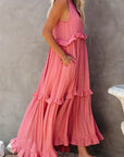 Soft Ruffle Casual Dress – Lightweight, Flowy Summer Style Perfect for Travel & Everyday Elegance