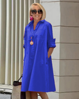 Long Sleeve Pocket Mid-Length Dress