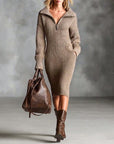 Stylish Pocket Sweater Dress