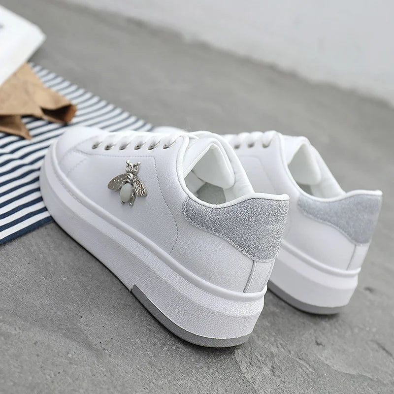 Fashionable PU Leather Platform Shoes