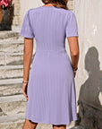 Casual summer dress with short sleeves
