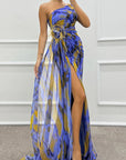 Chic Vibrant Patterned Maxi Dress