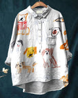 Cute Bella Dog Print Casual T-Shirt