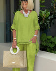 Round Neck Two-Piece Set