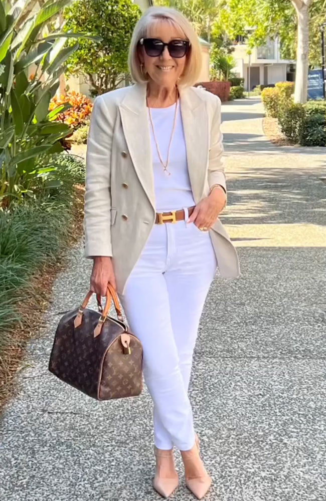 Elegant Brown Blazer Coat