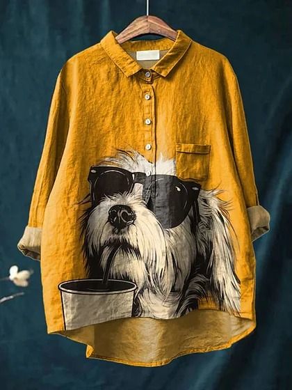 Fun Dog Art Shirt with Buddy Design