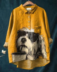 Fun Dog Art Shirt with Buddy Design