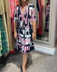 Women's leopard print midi dress