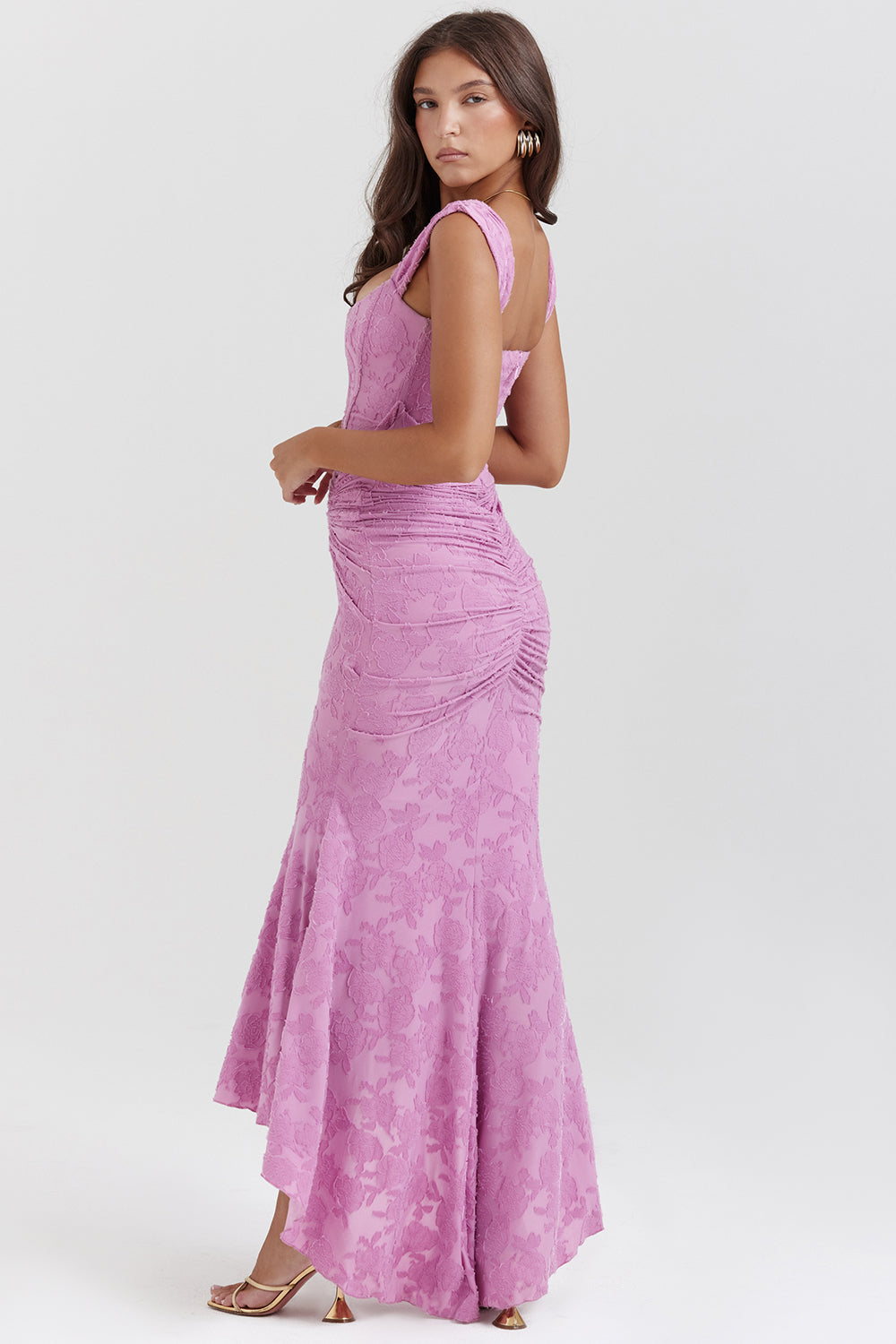 Sleeveless Ruched Bodycon Evening Dress