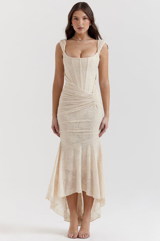 Sleeveless Ruched Bodycon Evening Dress