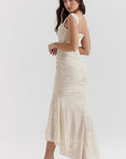 Sleeveless Ruched Bodycon Evening Dress
