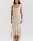 Sleeveless Ruched Bodycon Evening Dress