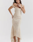 Sleeveless Ruched Bodycon Evening Dress