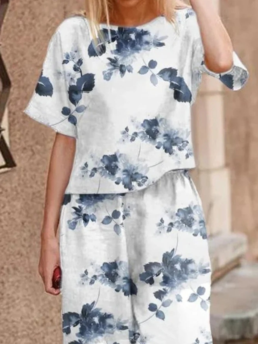 Printed Loose Women Two Piece-Set