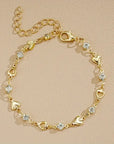 Chic Love Bracelet with Graceful Heart Accent