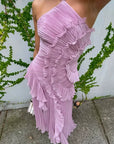 Slimming Pleated Chiffon Dress – Flowy Favorite for Coastal Getaways
