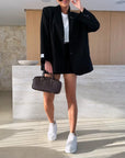 Modern Two-Piece Blazer and Shorts Outfit
