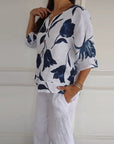 Relaxed Fit Floral Cotton Top