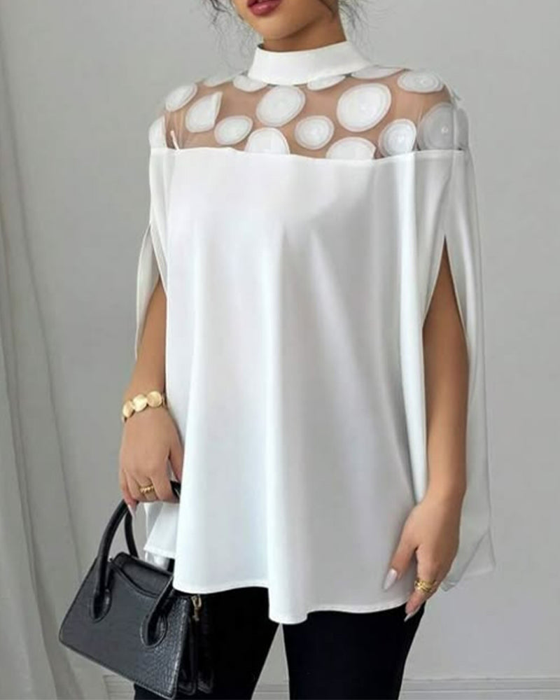 Shoulder Cutout Elegant Sleeves Top