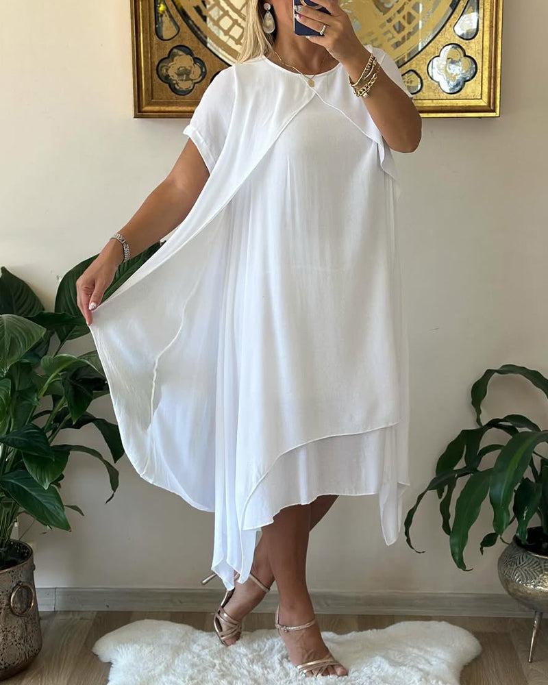 Double Layer Short Sleeve Dress
