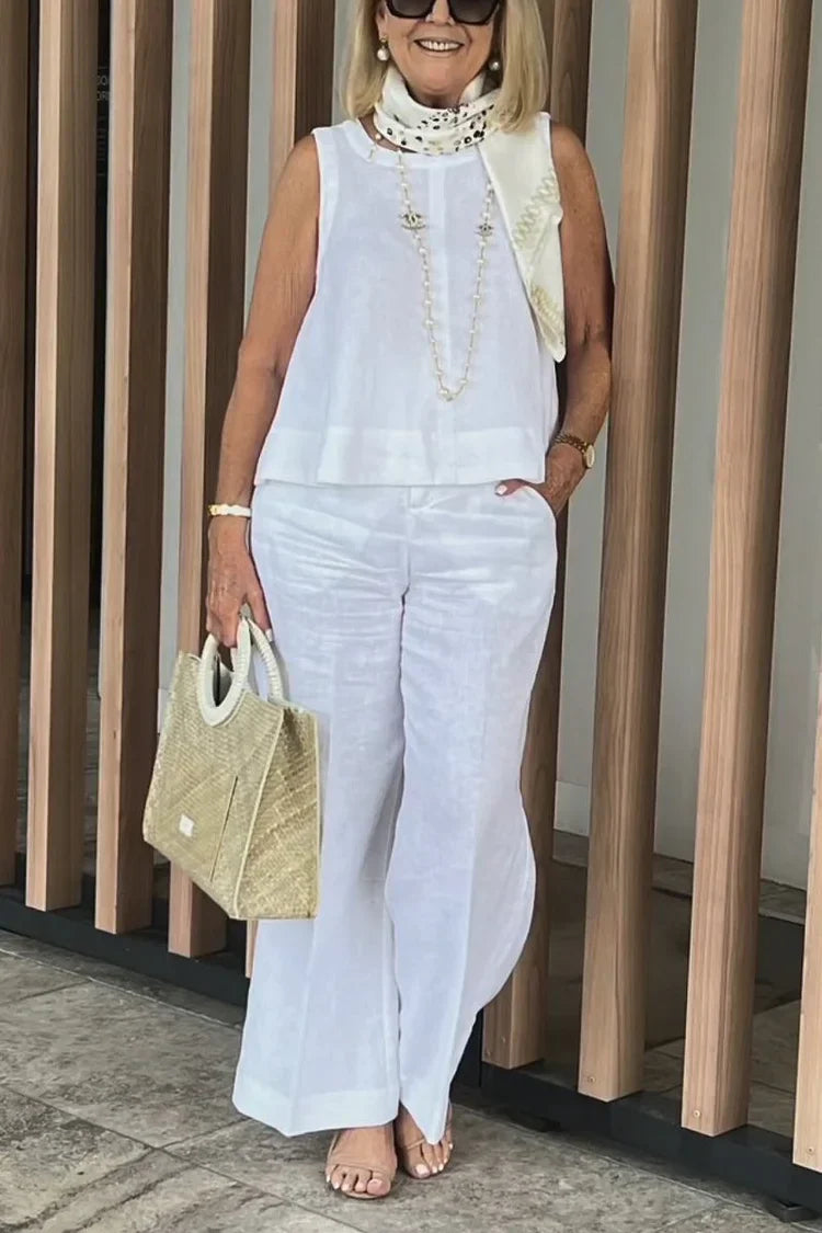 Elegant Sleeveless Two-Piece Set