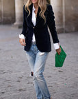 Elegant Velvet Blazer Jacket for Women