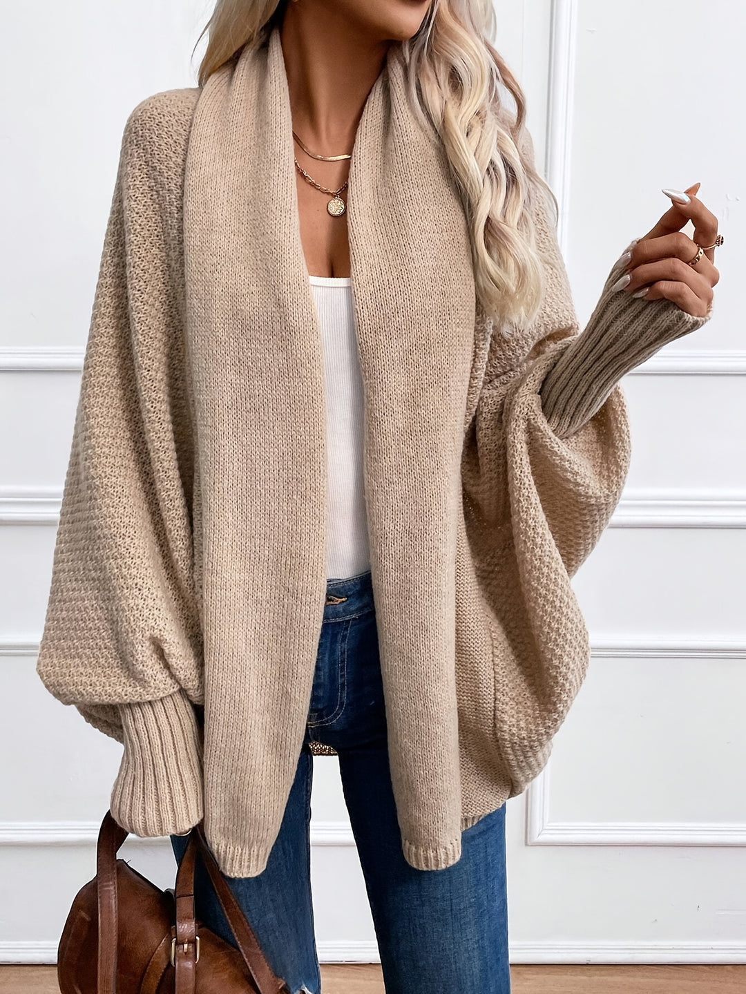 Emily Cozy Cardigan with Batwing Sleeves
