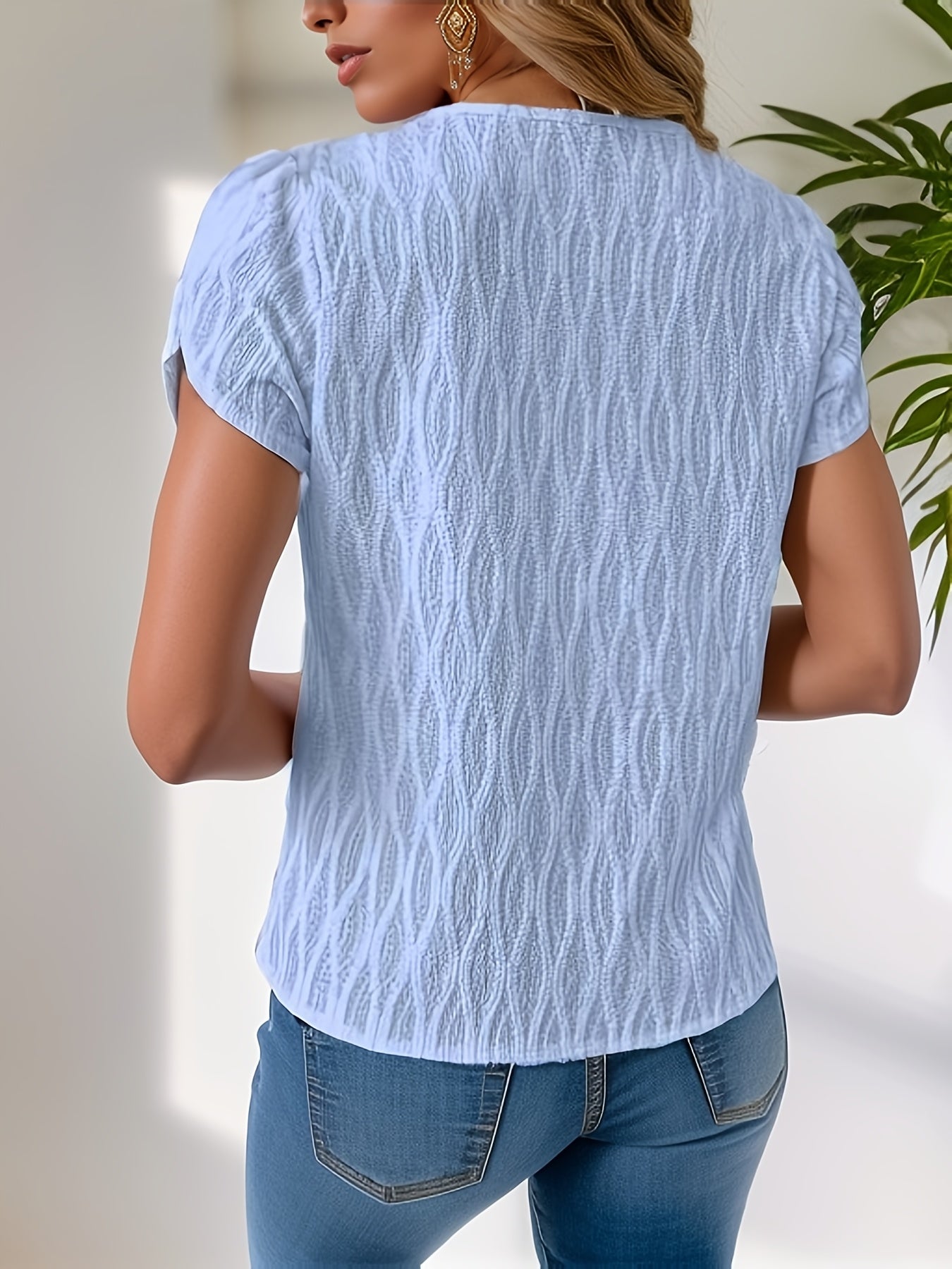 One Petal Sleeve Asymmetrical Top