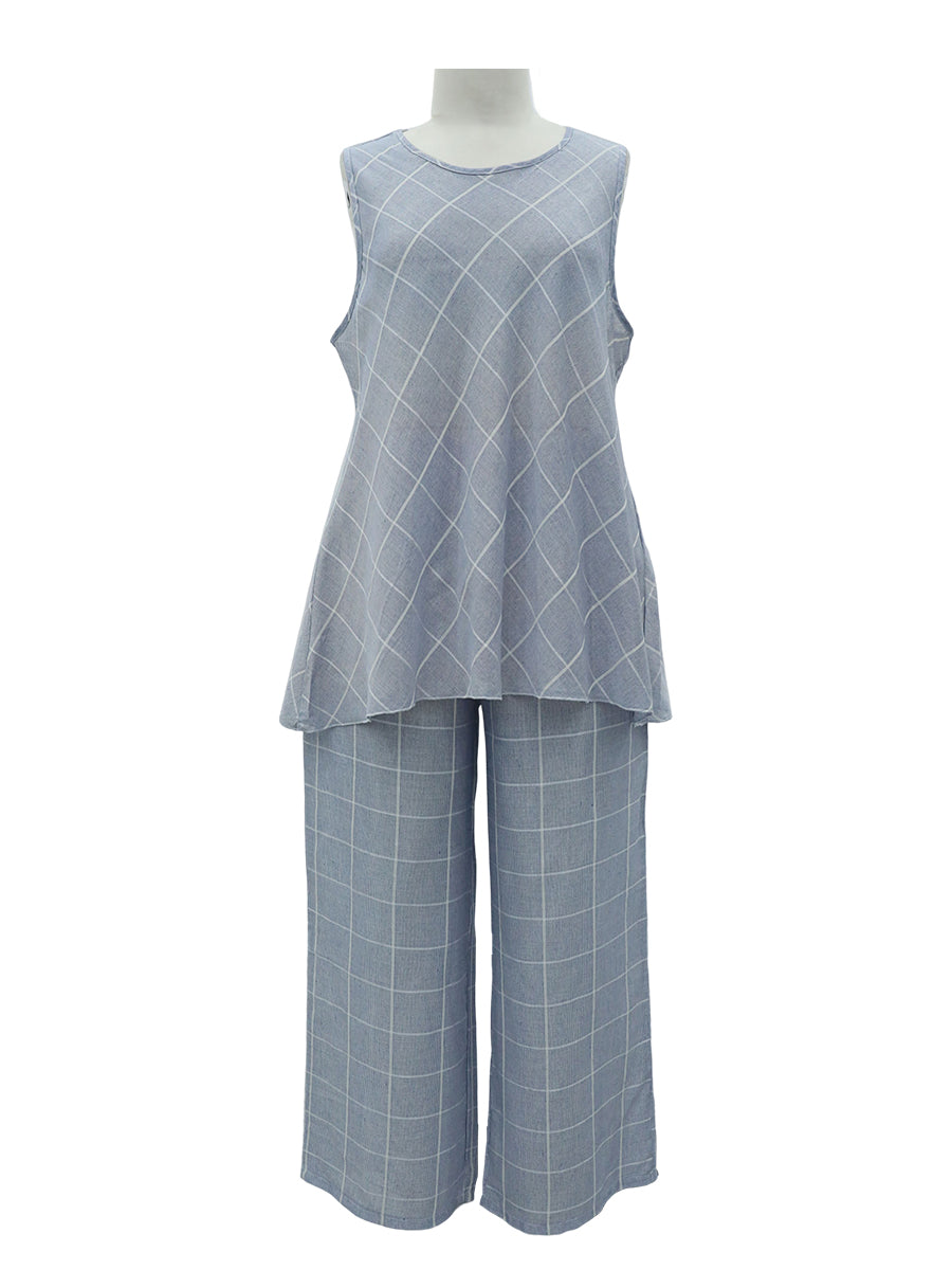Casual Sleeveless Two-Piece Set
