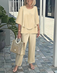 Mid-Sleeve Set Two-Piece