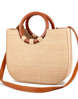 Stylish Wooden Handle Bag with Natural Charm