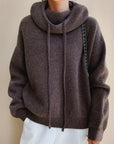 Meriam Soft Knit Hoodie with Winter Comfort