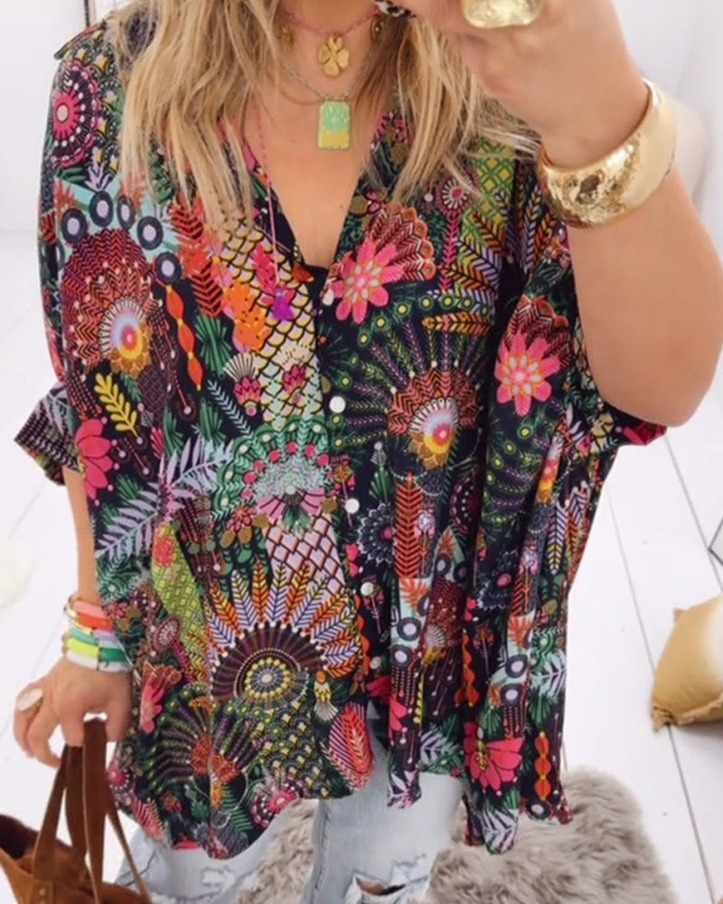 Loose Fashion Printed Top