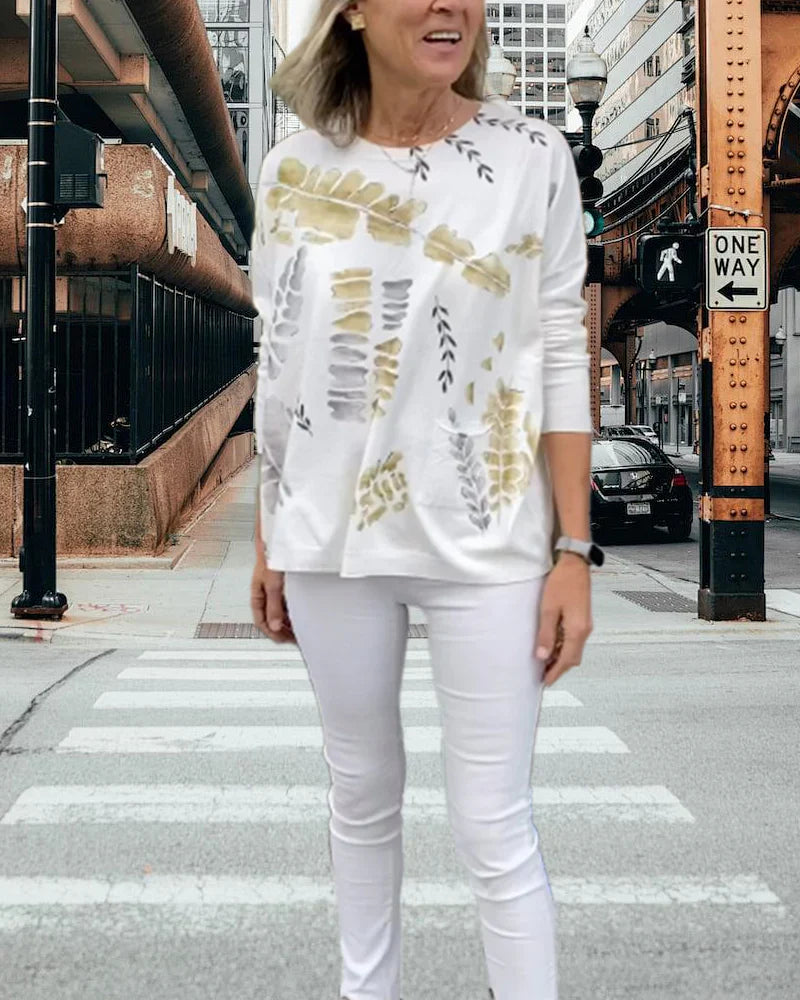 Round Neck Long Sleeve Top