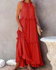 Soft Ruffle Casual Dress – Lightweight, Flowy Summer Style Perfect for Travel & Everyday Elegance