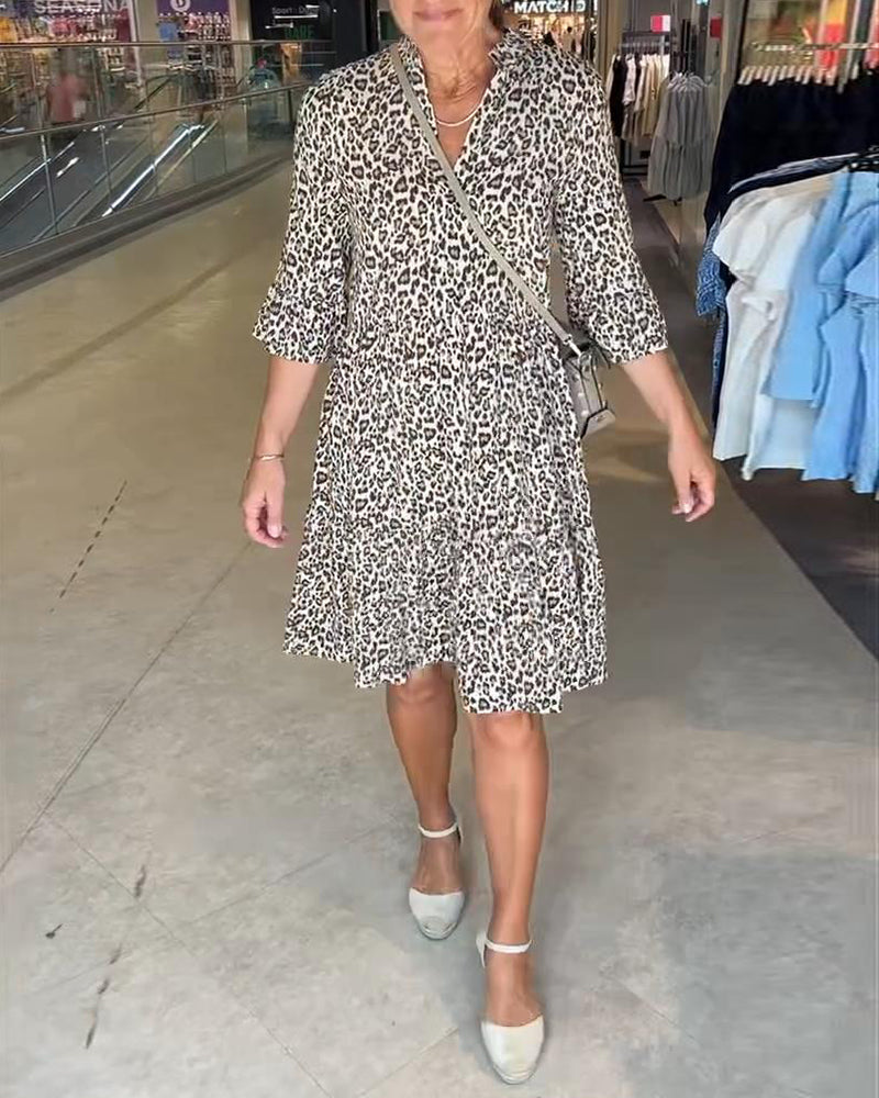 Modern Loud Print Casual Dress