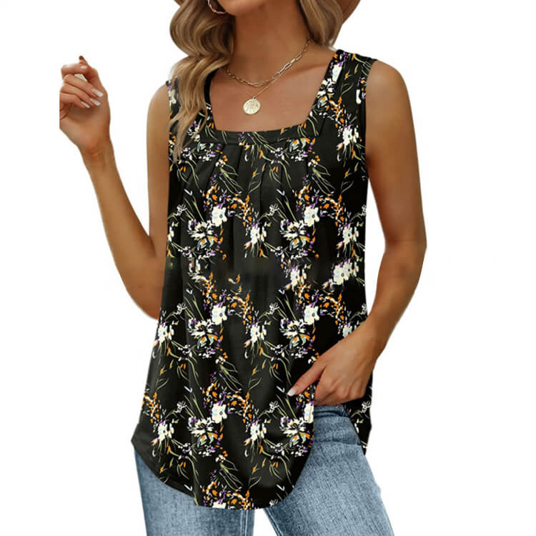Square Neck Sleeveless T-Shirt