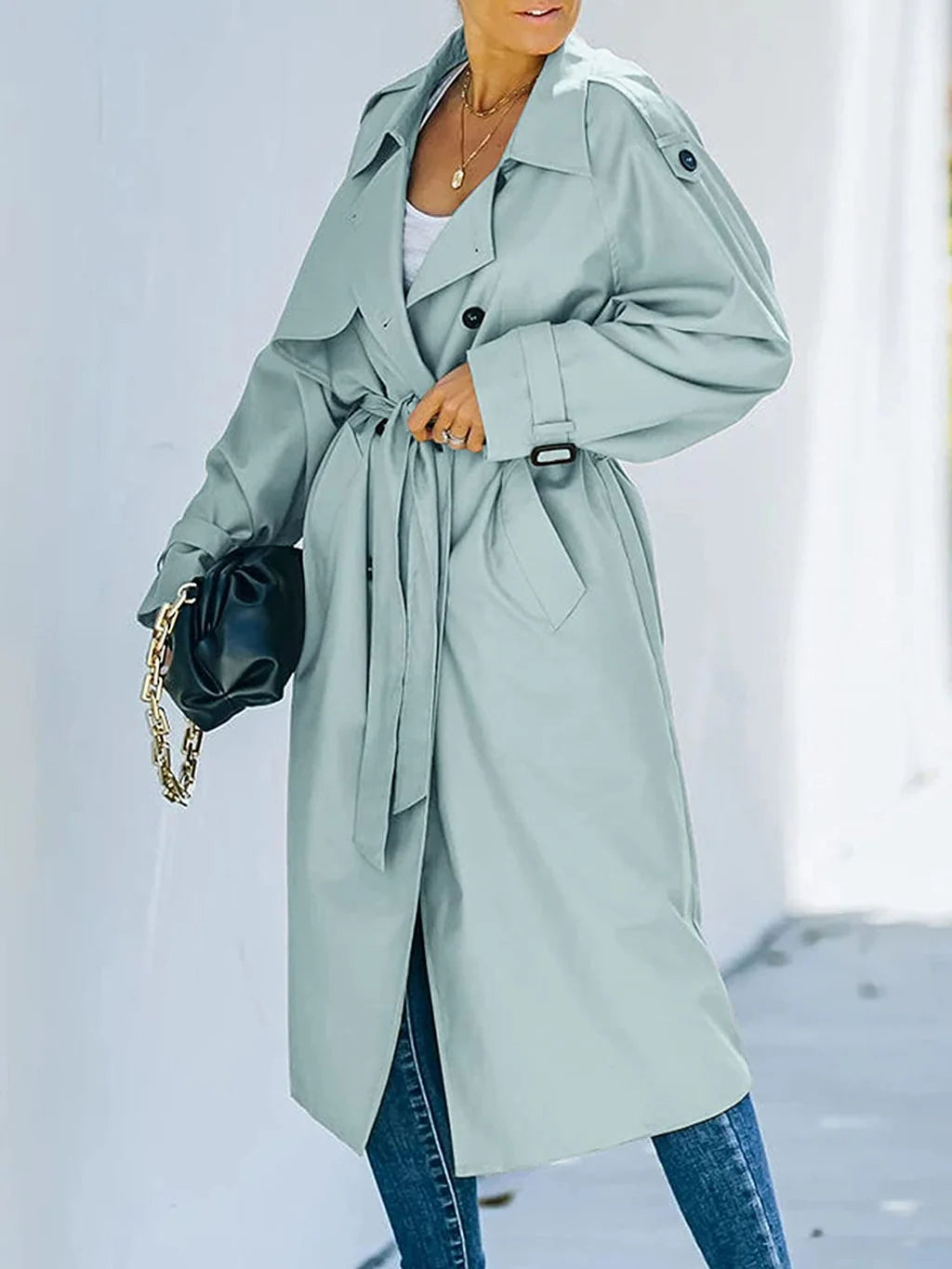 Women's Double-Breasted Trench Coat