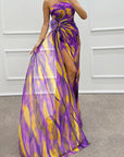 Chic Vibrant Patterned Maxi Dress