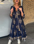 Soft Vintage Dress with Relaxed V-Neck Fit