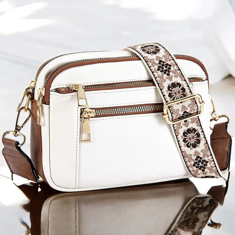 Refined Leather Shoulder Bag